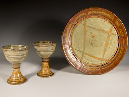 platter and goblets